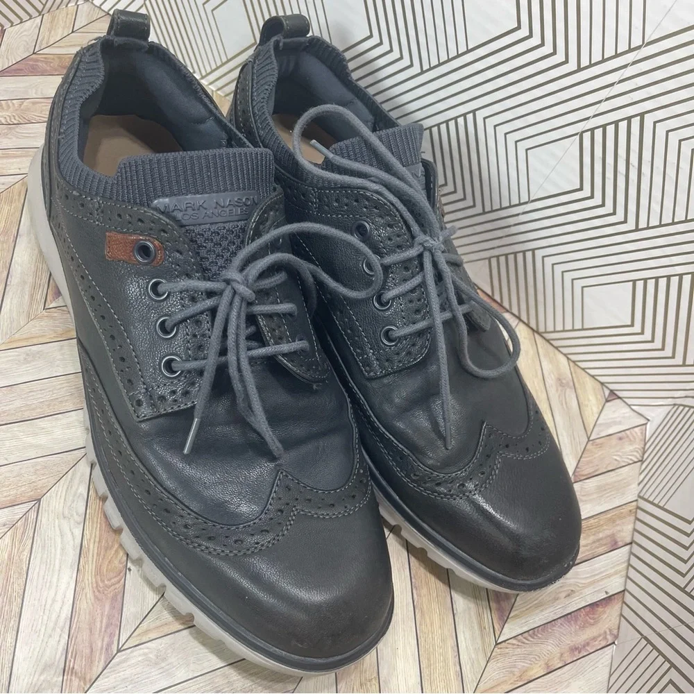 Mark Nason Men's Neo Casual Creswell Wingtip Oxford Size 10 Navy‎ S6